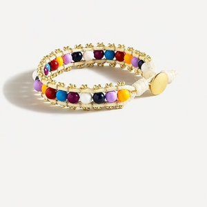 J. Crew Multicolor Beaded Wrap Bracelet NWT